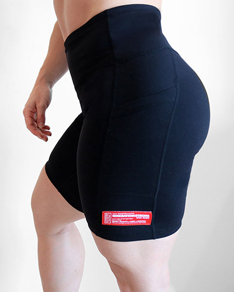 Biker Skull Shorts - Black