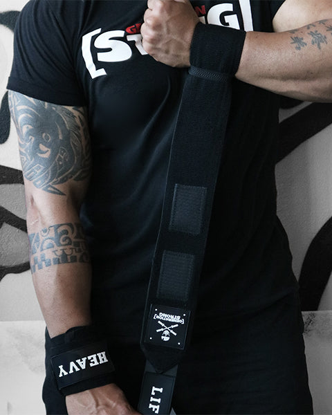 Lift Heavy Wrist Wraps - Black
