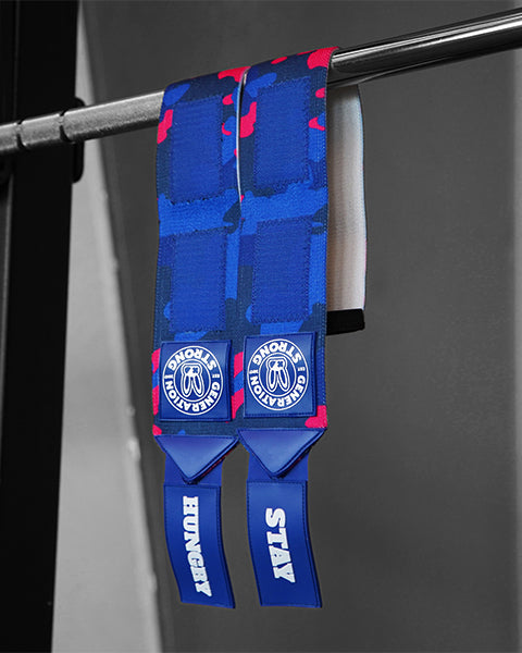 Blue Camo Wrist Wraps