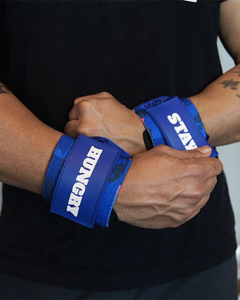 Blue Camo Wrist Wraps
