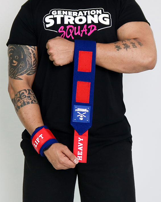 Lift Heavy Wrist Wraps - Blue