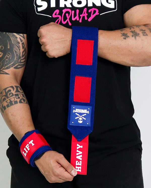 Lift Heavy Wrist Wraps - Blue