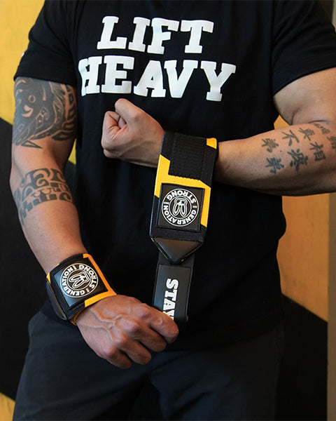 Stay Hungry Caution Wrist Wraps