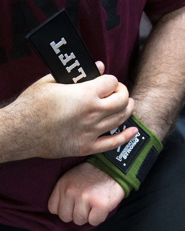Lift Heavy Wrist Wraps - Military Green