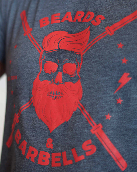 Beards & Barbells Tee - Grey