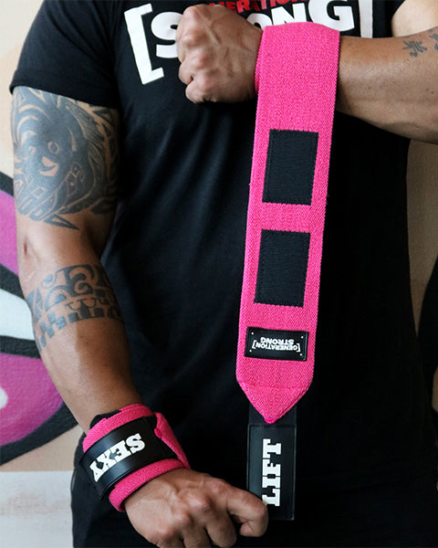Lift Sexy Wrist Wraps - Pink