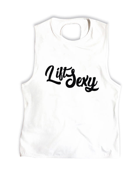 Lift Sexy Crossback Tank - White